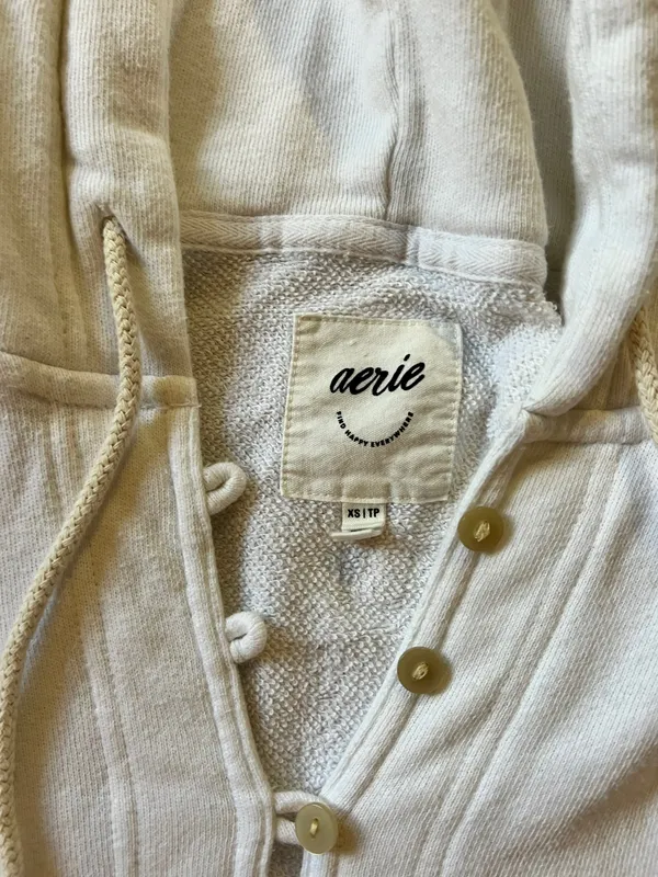 Aerie Oversized White Sweatshirt - Image 3