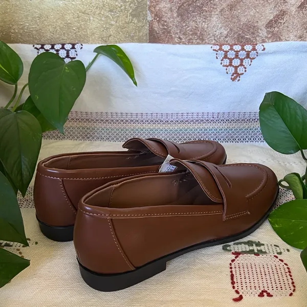 NEW Kensie Women’s Brown Cognac Slip-On Gitty Penny Low Heel Loafers Size 8.5 - Image 6