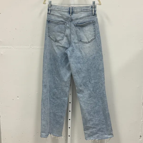 Altar'd State‎ High Rise Wide Leg Distressed Jeans Light Wash Raw Hem W26 - Image 2
