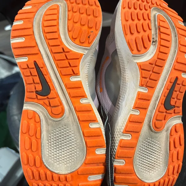 Nike React Sneakers in Black, White, and Orange Running shoes - Image 7