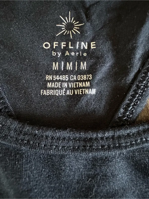 OFFLINE by Aerie Black Racerback Athletic Tank Top Women's Medium Workout - Image 3