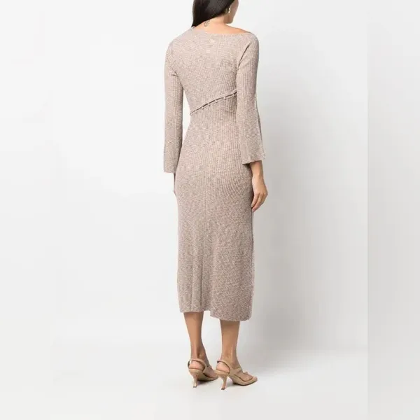 Cult Gaia Rosalia Knit Midi Dress in Canyon Tan M - Image 7