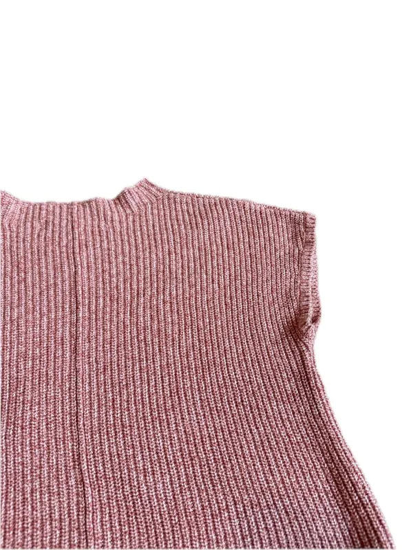 Free People Beach Pink Ribbed Knit Boxy Cropped Sweater Pocket X-Small Women's - Image 12