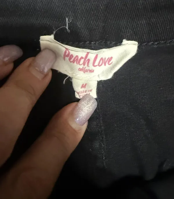 Peach Love Black flare jeans #y2kfashion - Image 3