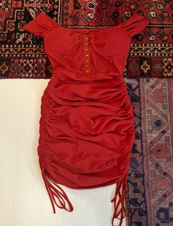 Terra cotta corset dress Red Size M - Image 12