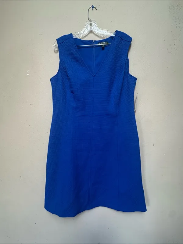 NWT Lauren Ralph Lauren 14 Sapphire Blue Corporate Chic Sheath Dress - Image 8