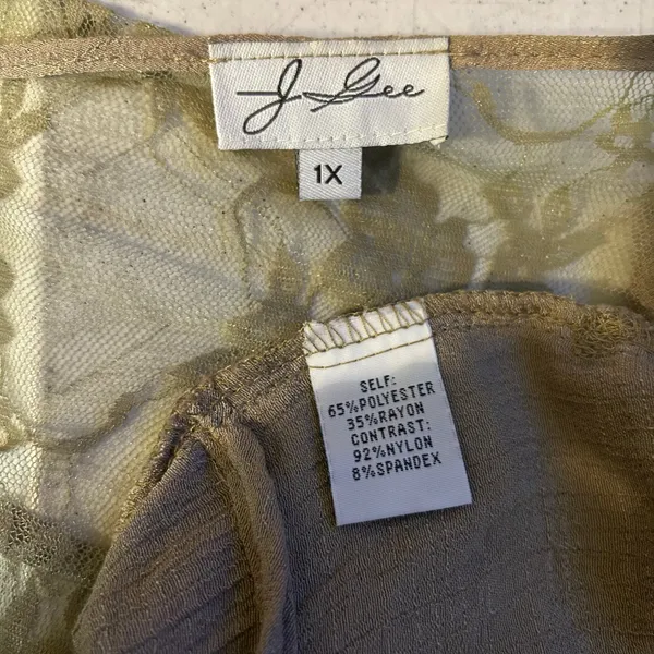 Shawl Open Lace Back Gauze SZ 1X J GEE Oversized Top Drapery Victorian Coquette - Image 8