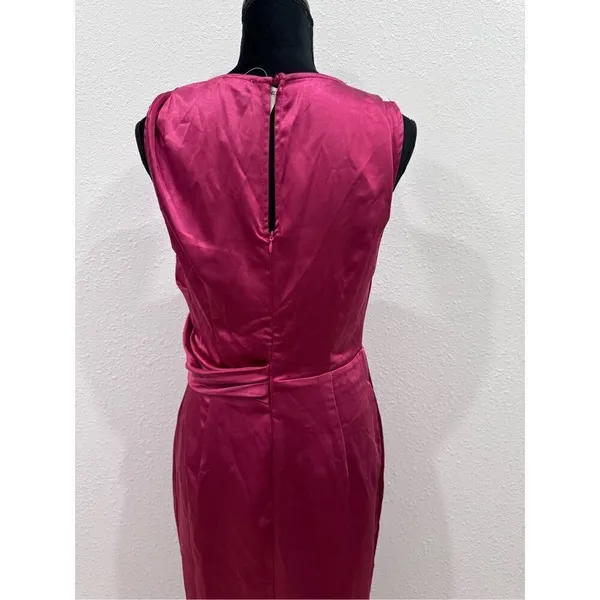Lush‎ sleeveless pleated midi dress fuschia rose size medium - Image 8