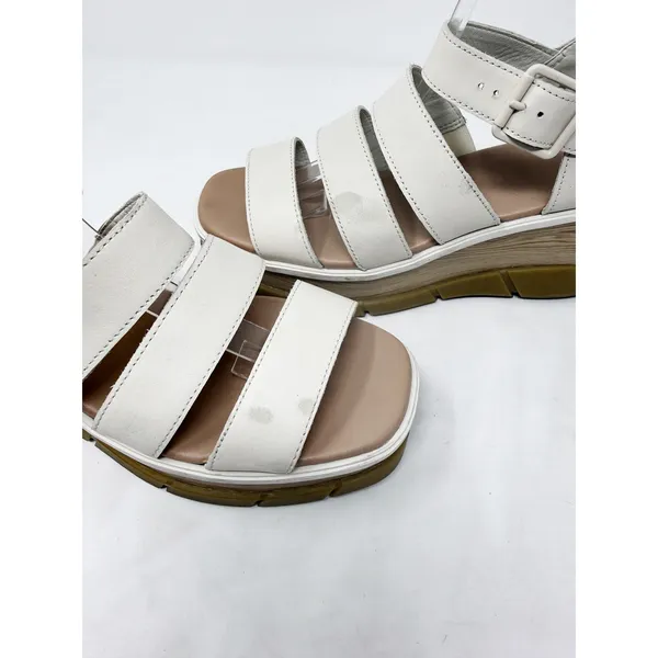 [Sorel] Cream Leather Joanie III Platform Wedge Ankle Strap Sandals Size 9.5 - Image 9