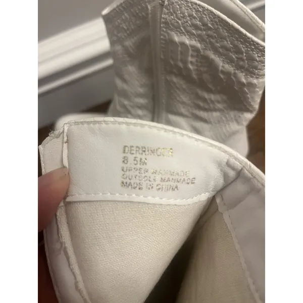 Coconuts By Matisse Derringer White round toe cowgirl booties 7 concert wedding - Image 5