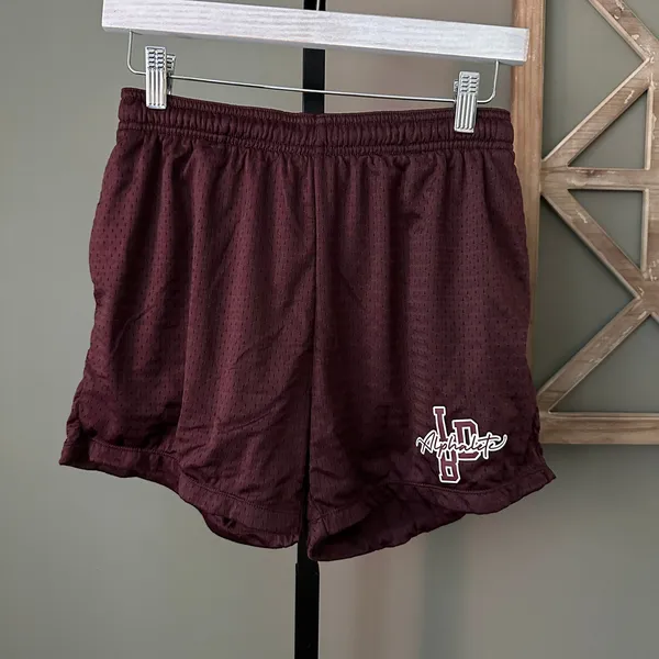 Alphalete Signature Mesh Shorts 4” Maroon Small - Image 2