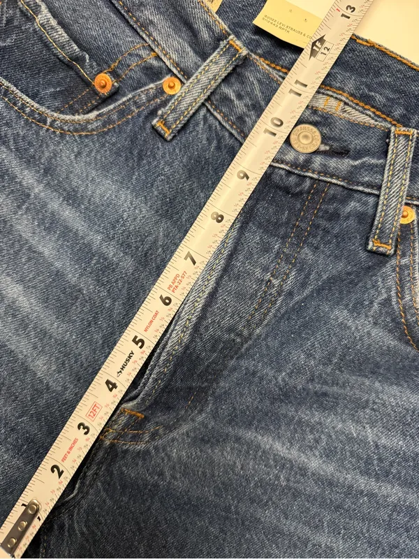 Levi's Women’s 501 Straight Leg Denim Jeans in Medium Blue Wash 26x32 NWT - Image 7