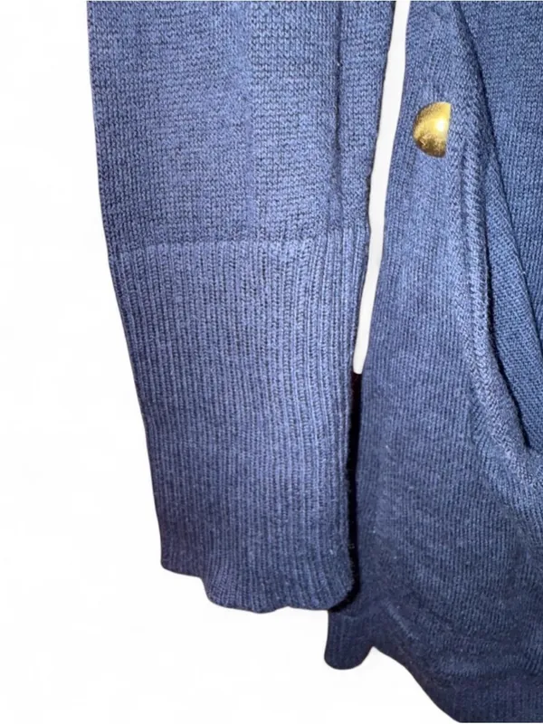 Atmosphere lightweight nautical style navy blue open-front cardigan - Image 4