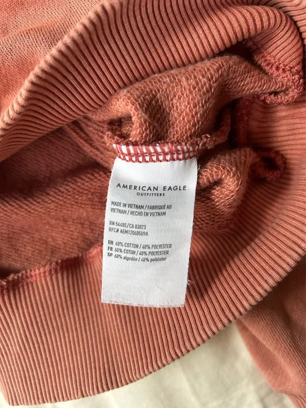American Eagle fleece half zip up sweatshirt - Image 3