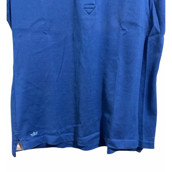 Peter Millar Short Sleeve Button Polo‎ Blue Women's Size Small - Image 5
