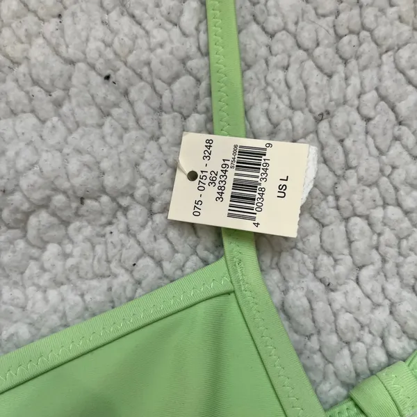 Aerie Beaded One‎ Shoulder Swimsuit L Lime Green One Piece NWT Beach Glam - Image 6