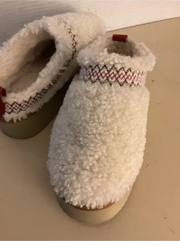 Women plush fuzzy faux fur fleece platform slipper boot mules US 6.5 - Image 11