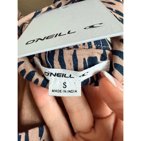 O'Neill Mini Dress Size‎ S Tan Lila Mini Animal Print Cutout Halter SP3416079W - Image 4