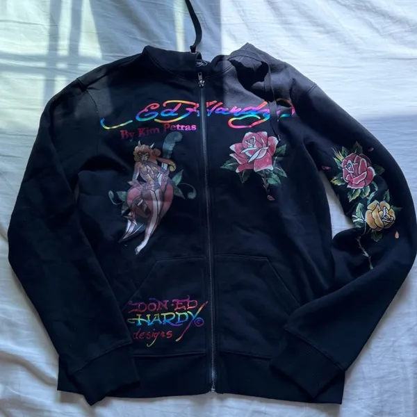 EdHardy - DAGGER GIRL ZIP FRONT HOODIE - Image 4