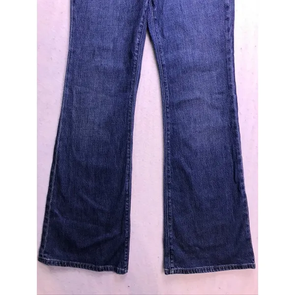 J.Crew 96 Flare Jeans Womens 24 Blue New High Rise Patch Pocket RE-96-IDG‎ - Image 4