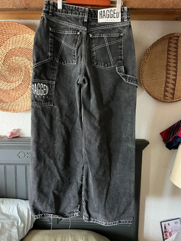Ragged Priest Charcoal Black Baggy Denim size 26 - Image 2