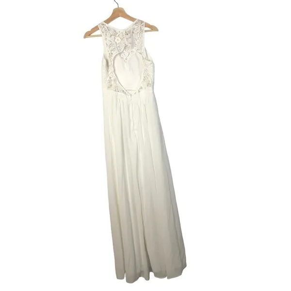 Lulu's Ivory White So Far Lace Bust Open Back Formal Gown S‎ - Image 3