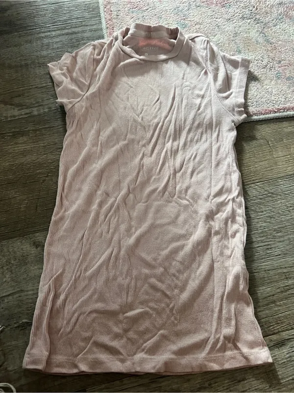 SET ACTIVE Women's Short Sleeve Ribbed Tee in pale pink - Image 9