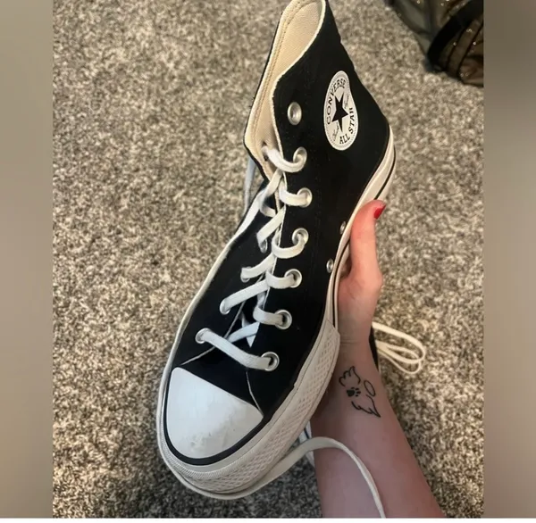 Black Platform Converse - Image 4
