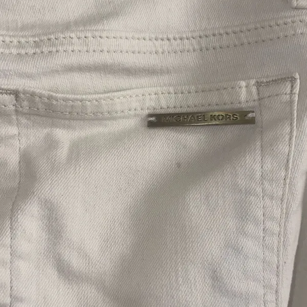 ✨Michael Kors Zip Detail Skinny Off White Sz 8 Jeans✨ - Image 5