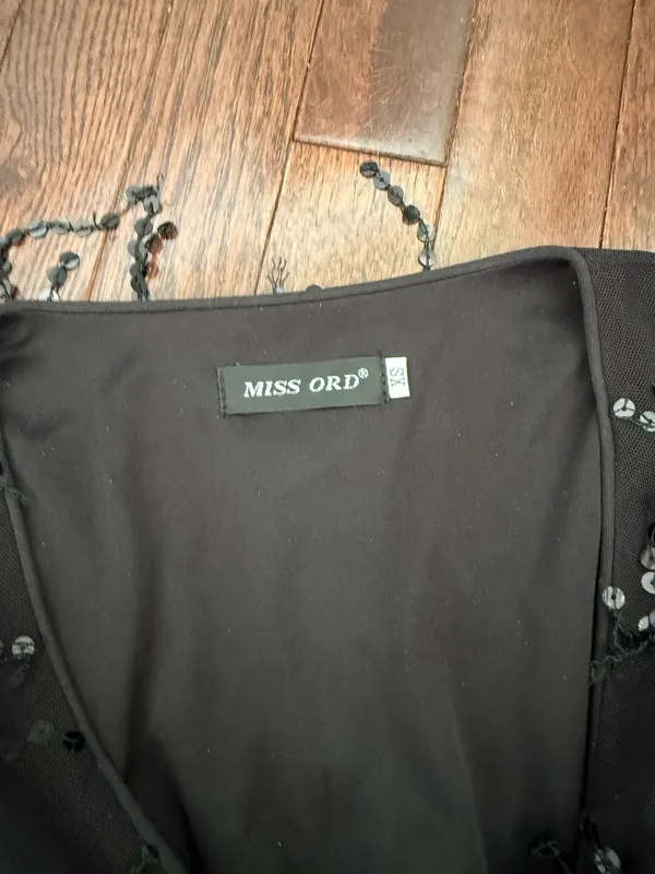 Miss Ord Black Sequin Romper Size XS - Image 2