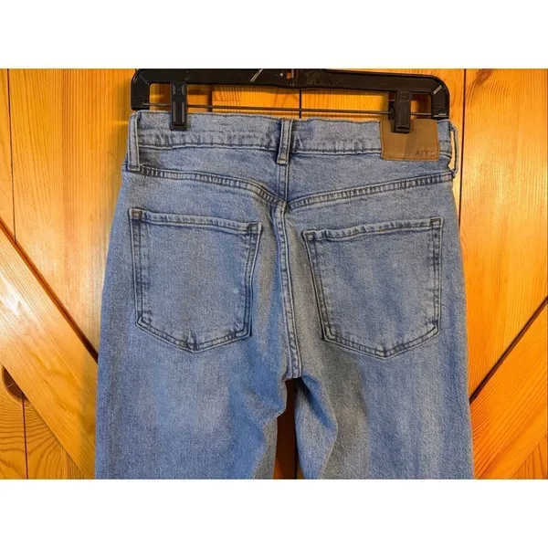 Aeropostale Women’s '90s Baggy Jean size 4 Medium Wash Distressed Stretch (7066) - Image 6
