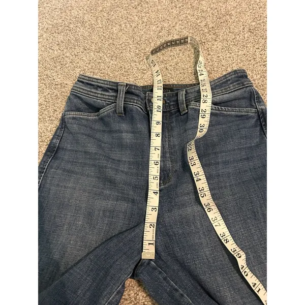 Talbots Jeans Womens 4 Wide Leg Crop Med Dark Wash Baggy Loose‎ Stretch Denim - Image 6