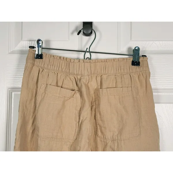 Old Navy Womens High Rise Wide Leg Pants Cotton S Beige Minimal Organic Earthy - Image 6