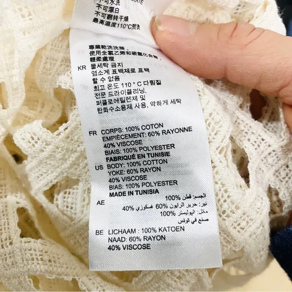 Sandro V-neck pattern lace top - Image 11