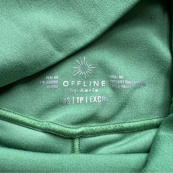Offline by Aerie Real Me 7/8 High Rise Pocket Leggings Kelly Green Size XS - Image 5