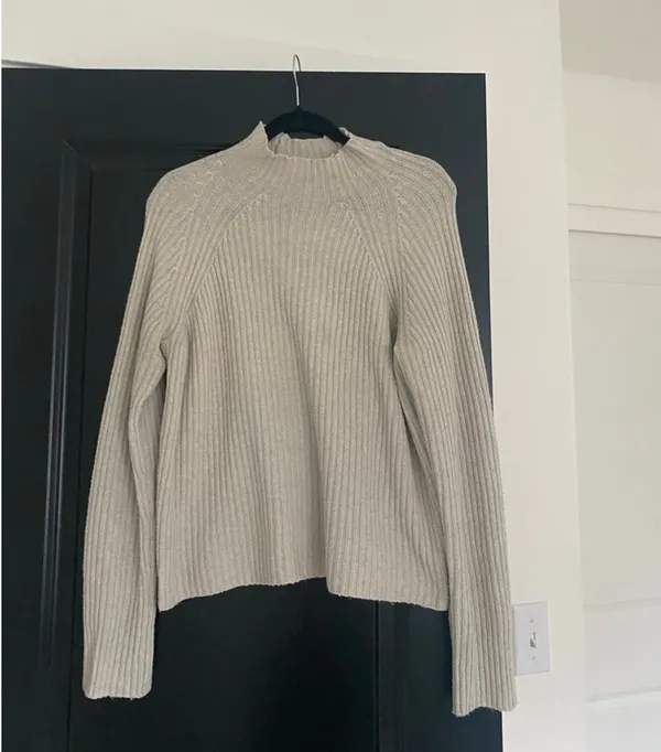 Grey ribbed sweater Gray Size M - Image 4
