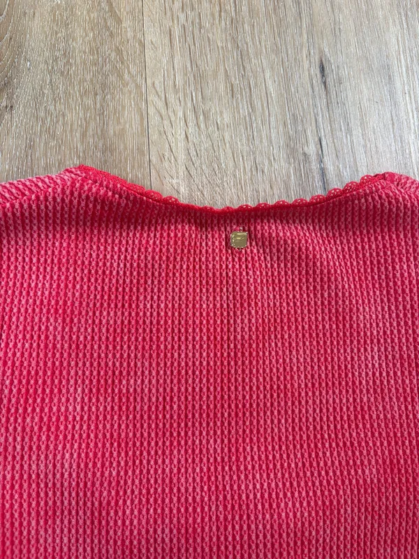 Fabletics Red Ribbed Matching Yoga Set - Image 7
