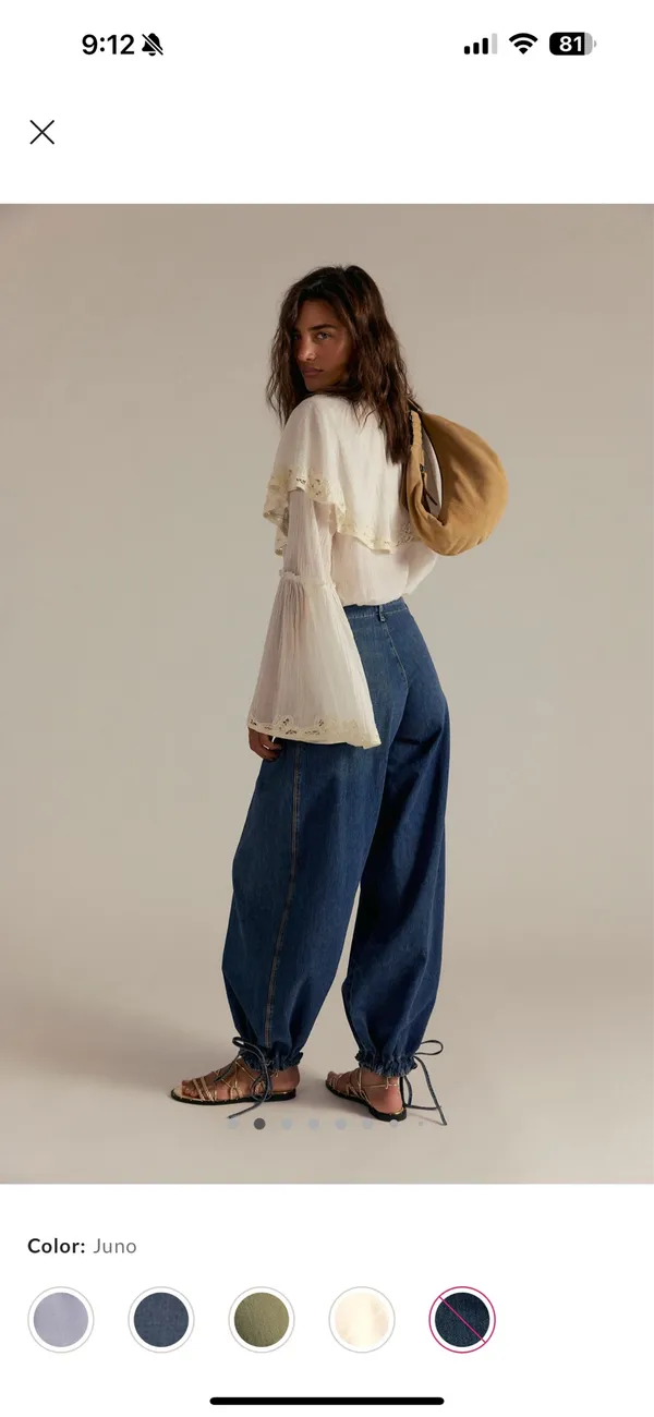 Free People Lotus Balloon Jeans - Image 4