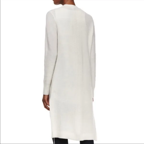 Vince 100% cashmere beautiful off white ribbed long cardigan - Image 3