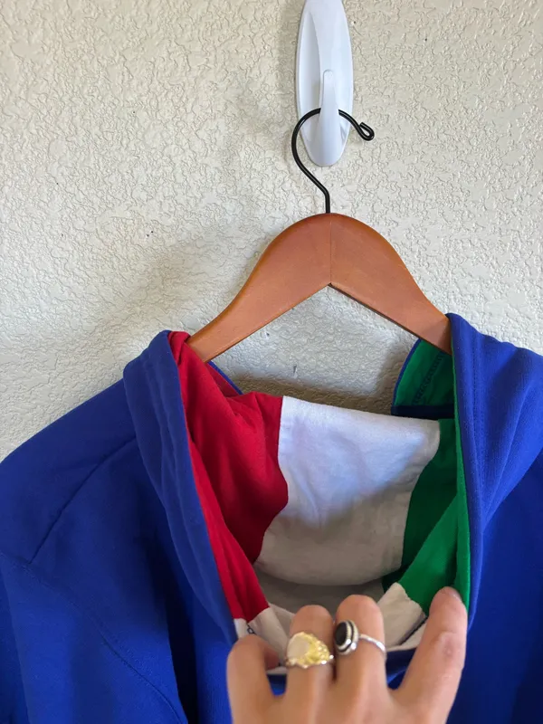 90s Italia Italy blue zip up hoodie - Image 6