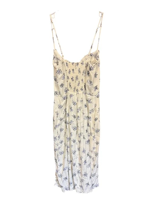 Reformation Posie Midi Dress Theresa Print Blue White Floral Size 8 EUC - Image 6