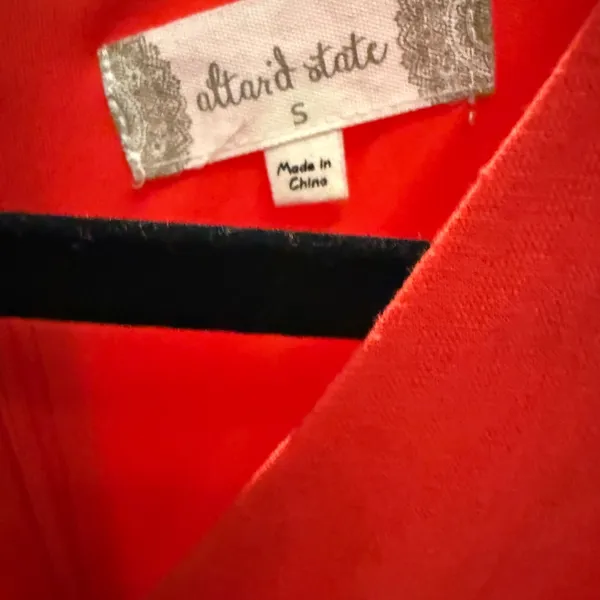 Altar’d state red tie in back romper size S - Image 3