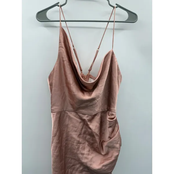 Significant Other Aria Draped Asymmetrical Gown Women's‎ 6 Nougat Formal - Image 4