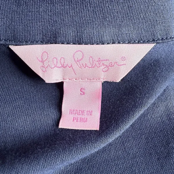 Lilly Pulitzer Beckett 100% Pima Cotton Shirt Dress Blue‎ Size Small - Image 7