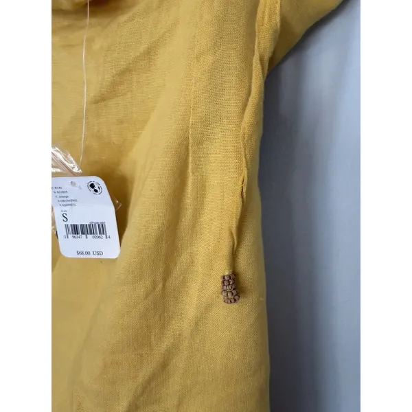 Free People Women’s A Little Extra Mini Dress Sz S Yellow Open Back S NWT $68 - Image 8