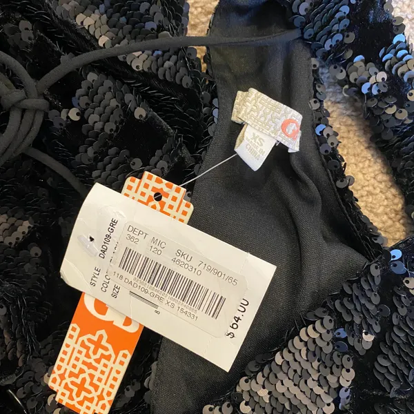 Gianni Bini Black Sequin Dress - Image 6