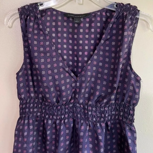 Express Design Studio size small purple silk top - Image 3