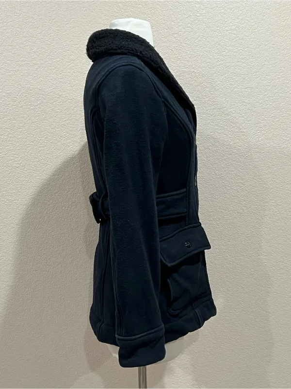OBEY Black Fleece Peacoat Jacket Size Medium - Image 3