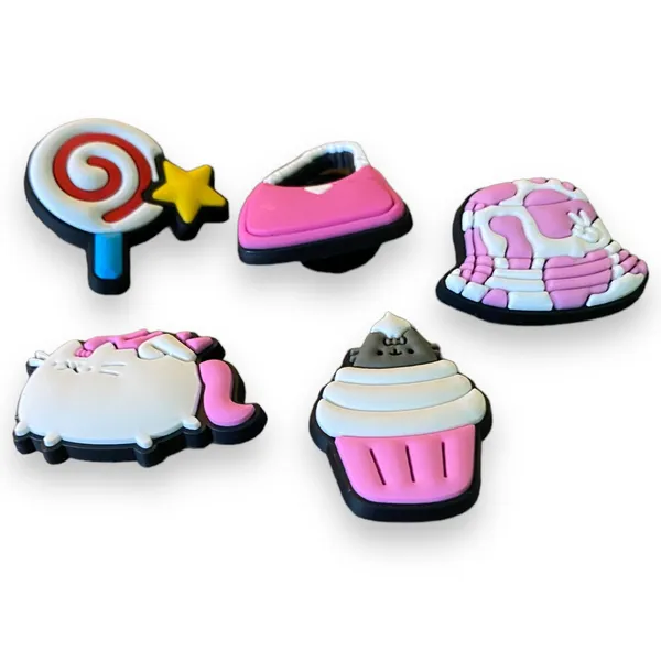 5 Shoe Clog Charms Decorations Cupcake Lollipop Purse - Image 2