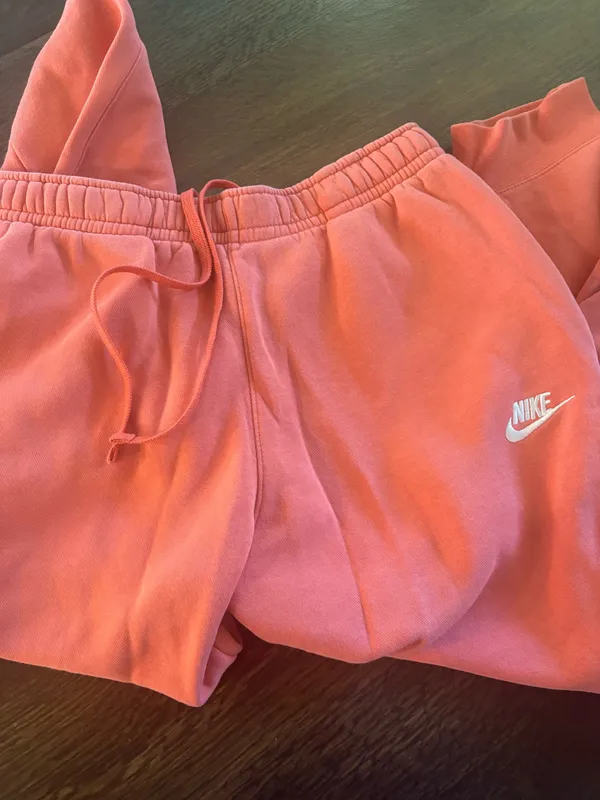 Women’s Coral Pink Nike Sweatpants - Image 4